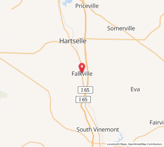 Map of Falkville, Alabama