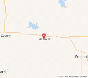 Map of Fall River, Kansas