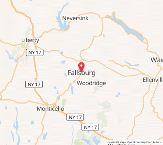 Map of Fallsburg, New York