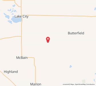 Map of Falmouth, Michigan