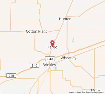 Map of Fargo, Arkansas