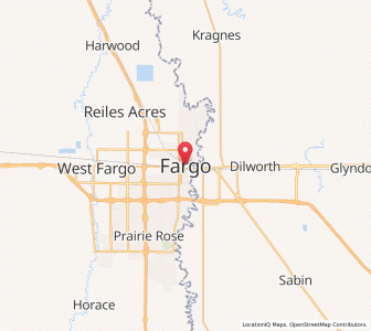 Map of Fargo, North Dakota