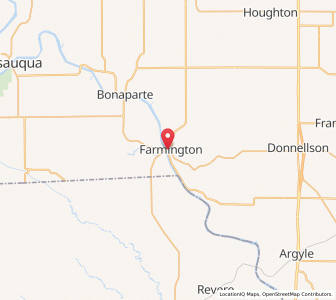 Map of Farmington, Iowa