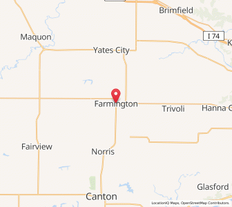 Map of Farmington, Illinois