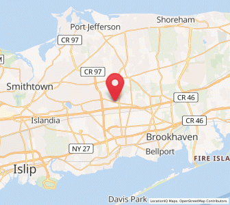 Map of Farmingville, New York