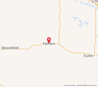 Map of Farnam, Nebraska