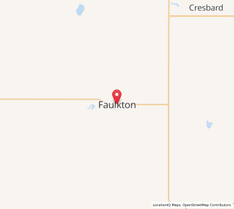 Map of Faulkton, South Dakota