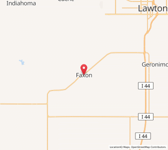 Map of Faxon, Oklahoma