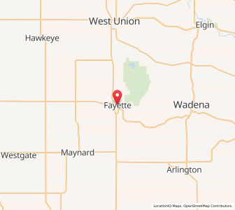 Map of Fayette, Iowa