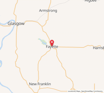 Map of Fayette, Missouri