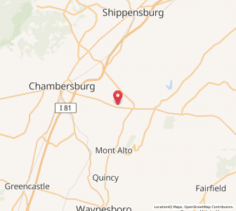 Map of Fayetteville, Pennsylvania