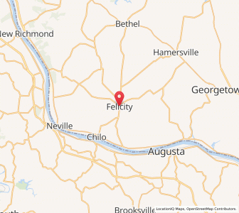 Map of Felicity, Ohio