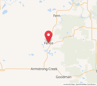 Map of Fence, Wisconsin