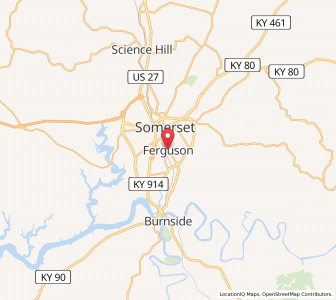 Map of Ferguson, Kentucky