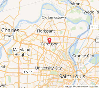 Map of Ferguson, Missouri