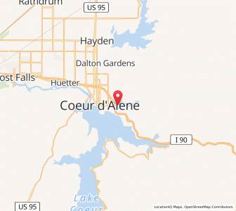 Map of Fernan Lake Village, Idaho