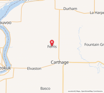 Map of Ferris, Illinois