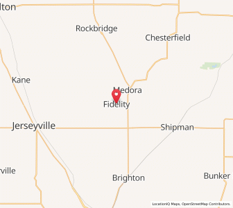 Map of Fidelity, Illinois