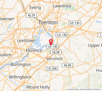 Map of Fieldsboro, New Jersey