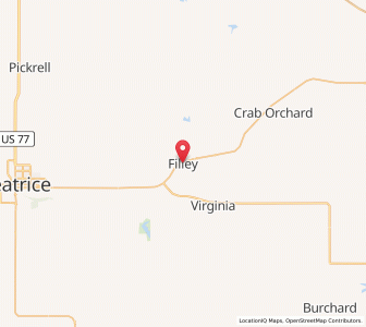 Map of Filley, Nebraska