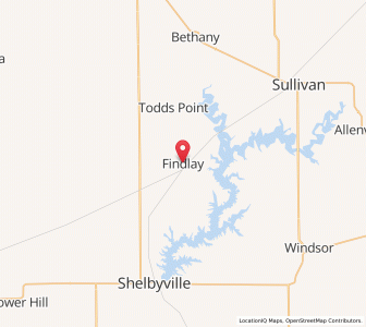 Map of Findlay, Illinois