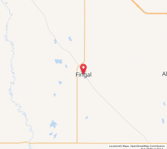 Map of Fingal, North Dakota