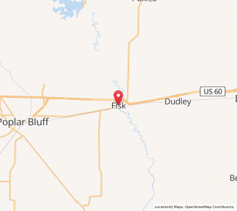 Map of Fisk, Missouri
