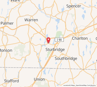 Map of Fiskdale, Massachusetts