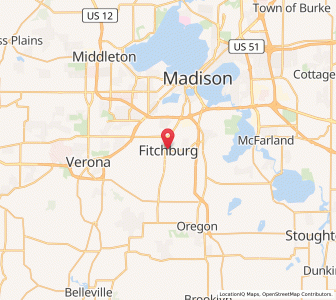Map of Fitchburg, Wisconsin