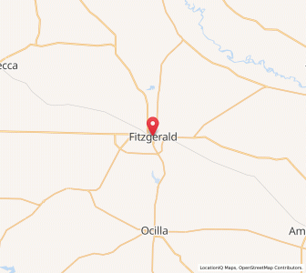 Map of Fitzgerald, Georgia