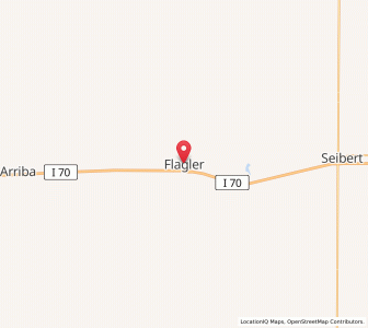 Map of Flagler, Colorado