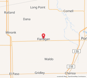 Map of Flanagan, Illinois