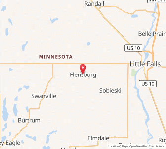 Map of Flensburg, Minnesota