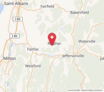 Map of Fletcher, Vermont