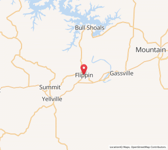 Map of Flippin, Arkansas