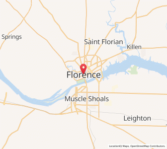 Map of Florence, Alabama