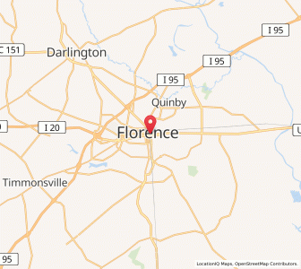 Map of Florence, South Carolina