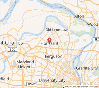 Map of Florissant, Missouri