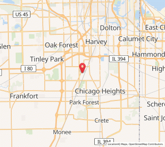 Map of Flossmoor, Illinois
