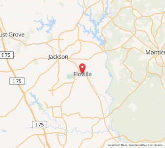 Map of Flovilla, Georgia