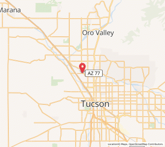 Map of Flowing Wells, Arizona