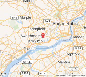 Map of Folcroft, Pennsylvania