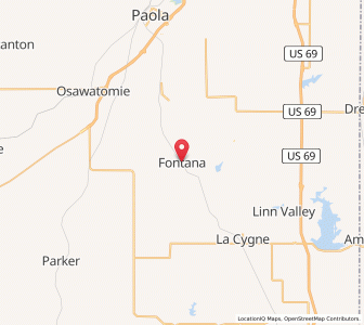 Map of Fontana, Kansas