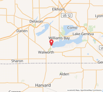 Map of Fontana-on-Geneva Lake, Wisconsin