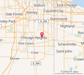 Map of Ford Heights, Illinois