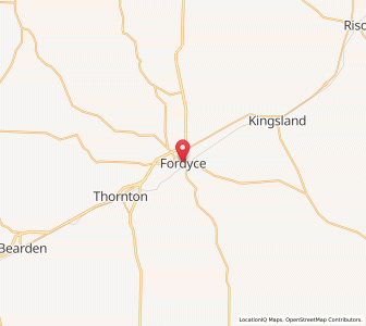 Map of Fordyce, Arkansas