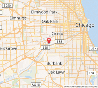 Map of Forest View, Illinois