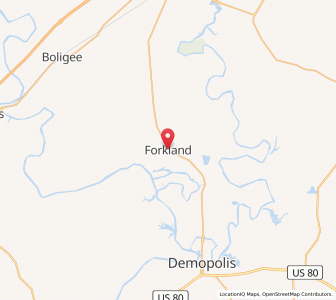 Map of Forkland, Alabama