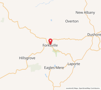 Map of Forksville, Pennsylvania