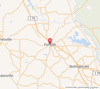 Map of Forsyth, Georgia